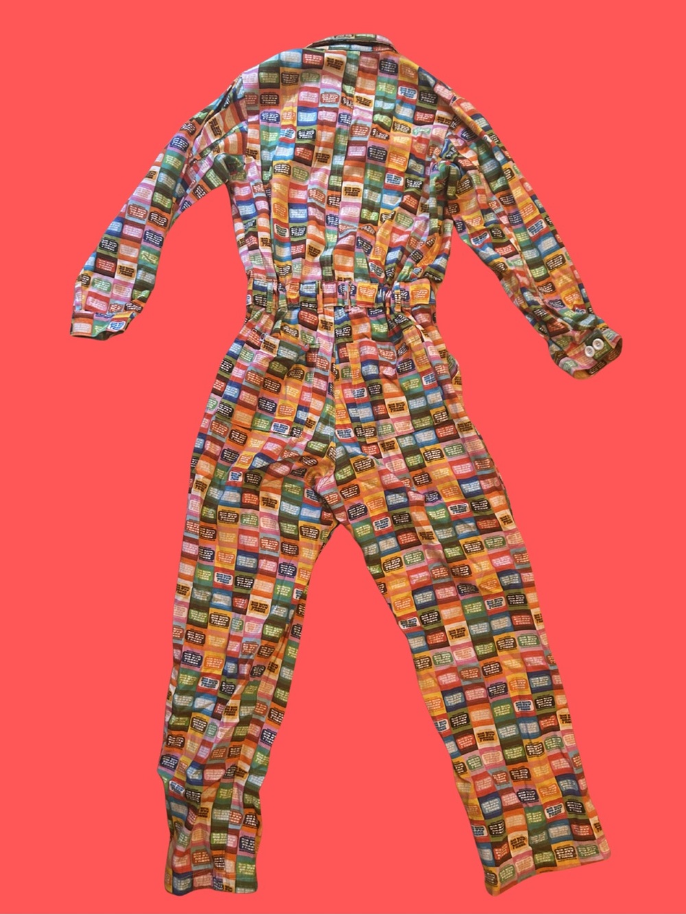 Big Bud Press Multicolor Patchwork Jumpsuit - Orange, Green, Blue - Picture 3 of 3